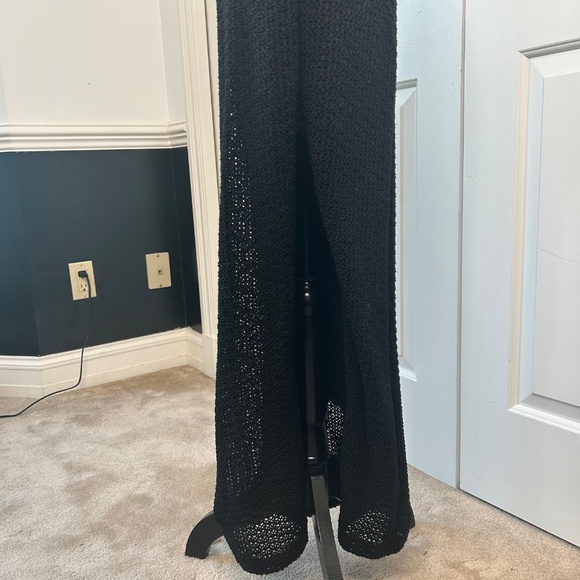 JSC Black Crochet Long Dress Size 6 -Like New - Picture 10 of 12